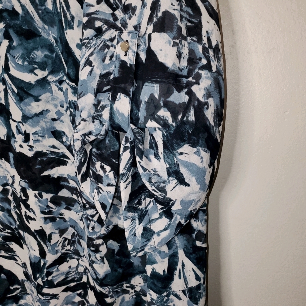 pure energy Plus Size 3/4 Sleeve Pull Over Blouse - Blue, Black, White 180 - Picture 7 of 10